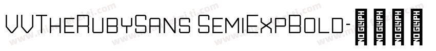 VVTheRubySans SemiExpBold字体转换